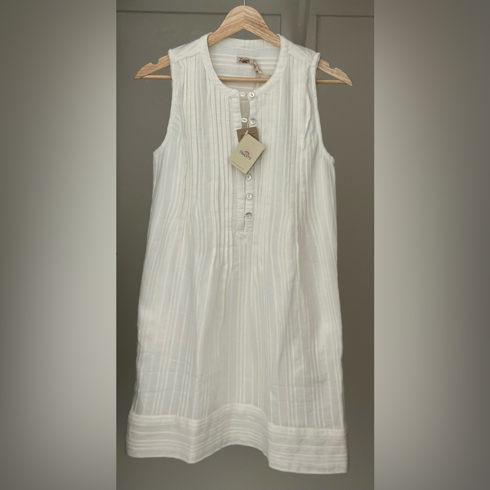 COPY - Faherty Isha Dress White XXS New w/ Tags